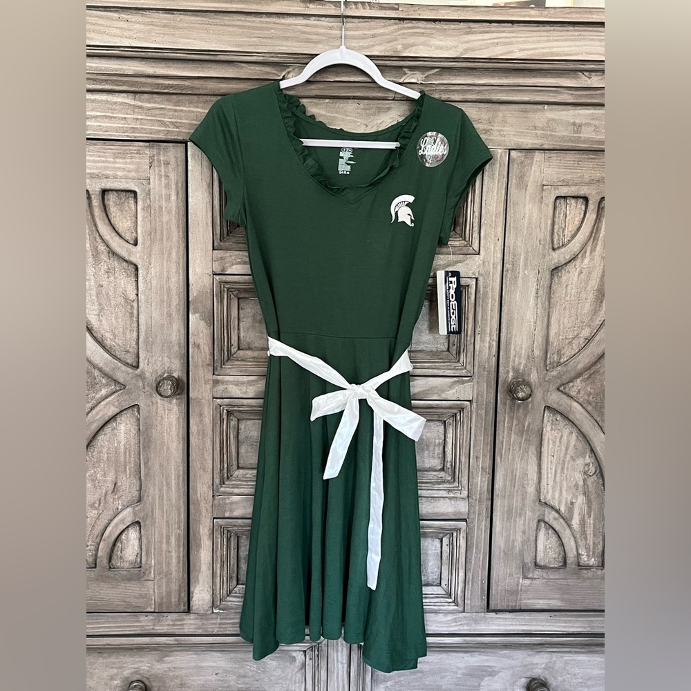 NWT Women’s PRO EDGE BY KNIGHTS APPAREL MICHIGAN STATE Spartans Green Dress (S)